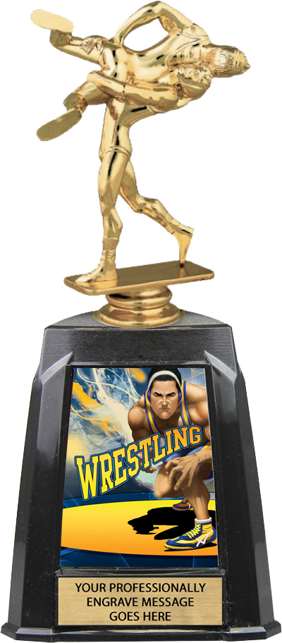 Wrestling Exclusive Tri-Tower Trophy - 10 inch