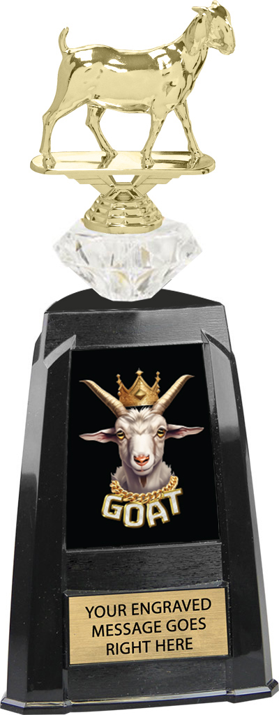 Diamond Riser Tri-Tower G.O.A.T. Trophy - Blinged Out