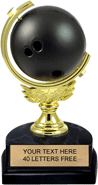 Bowling Trophy with Spinning Squeezable Ball
