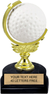 Golf Trophy with Spinning Squeezable Ball