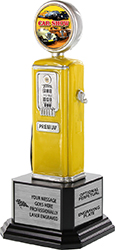Premium Gas Pump Insert Resin Trophy on Monument Base
