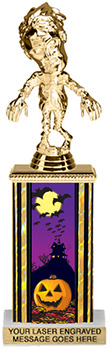 Halloween Haunted House Rectangle Column Trophy