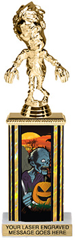 Halloween Zombie Rectangle Column Trophy