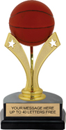 Basketball Triple Star Pedestal Trophy