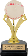 Baseball Triple Star Pedestal Trophy