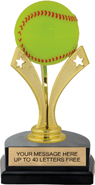 Softball Triple Star Pedestal Trophy