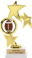 Football Triple Star Spinning Trophy 