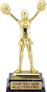 Cheer XL Bright Gold Tone Figure