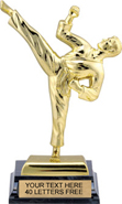 Martial Arts XL Bright Gold Tone Figure - Male