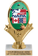 Custom Oval-Shaped Color Insert Trophy
