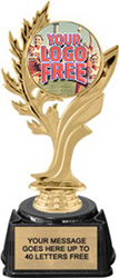 Golden Leaf Custom Insert Trophy on Synthetic Regal Base