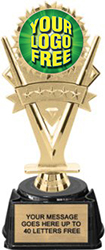 Five-Star Victory Custom Insert Trophy on Synthetic Regal Base