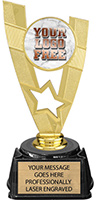 Custom Victory Star Color Insert Trophy on Synthetic Regal Base