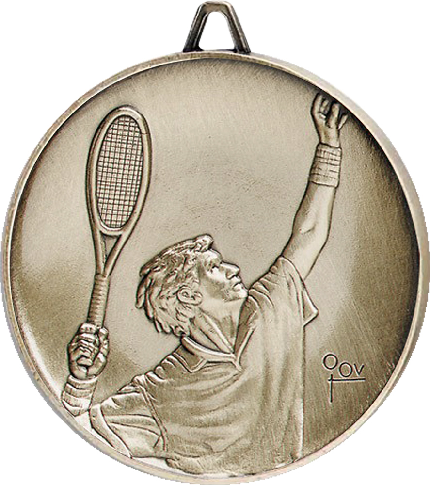 2.5 inch Premium Satin Finish Medal - Tennis Male