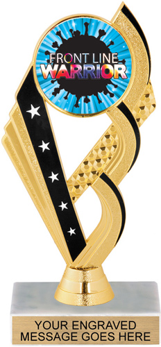 Black & Gold Rolling Arch Insert Trophy