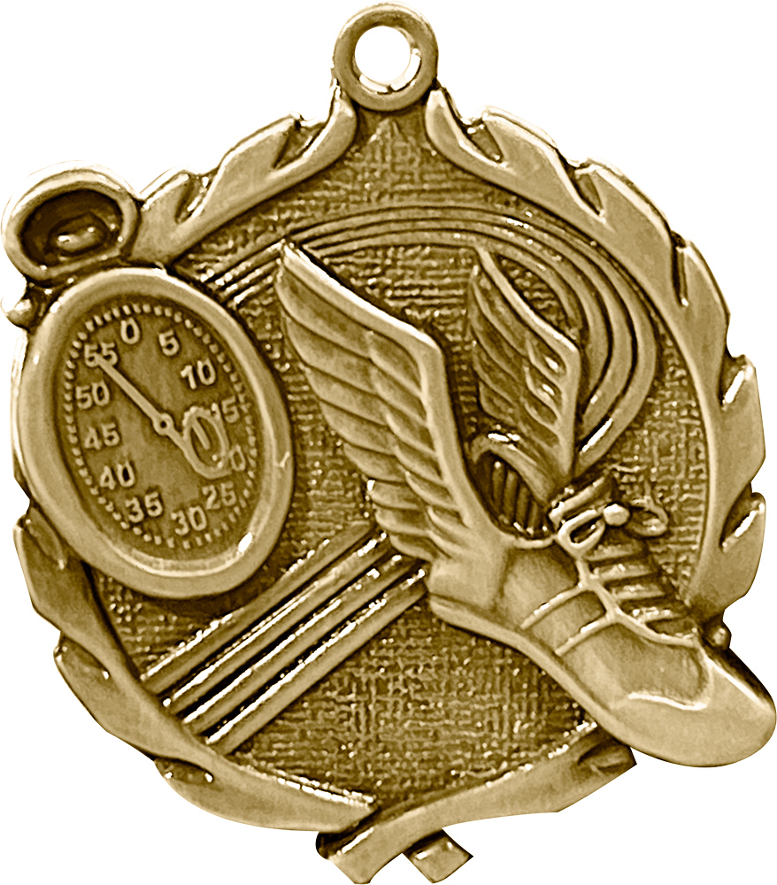 1.75 inch Track Wreath Medal