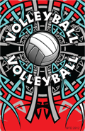 Volleyball- Tribal Plaque Insert
