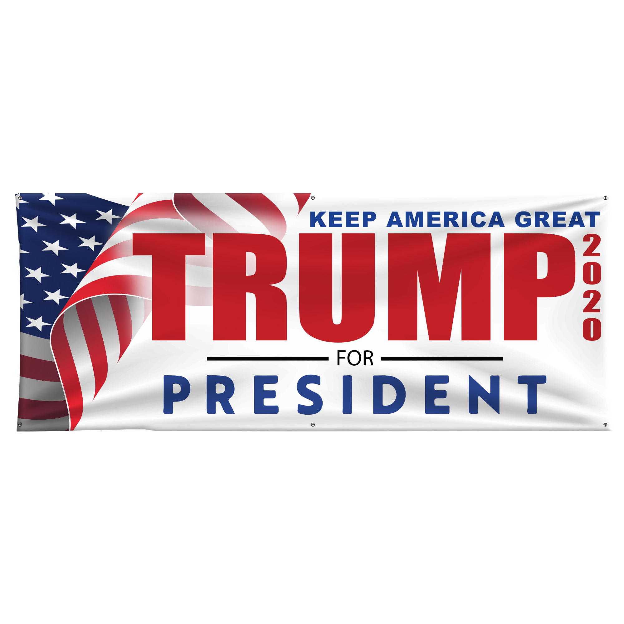 Trump For President Wavy Flag Vinyl Banner