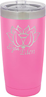 Polar Camel 20 oz. Pink Vacuum Insulated Tumbler w/Clear Lid
