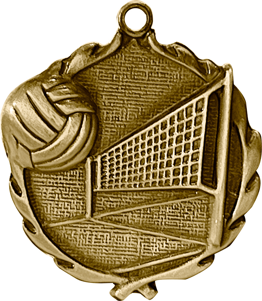 1.75 inch Volleyball Wreath Medal