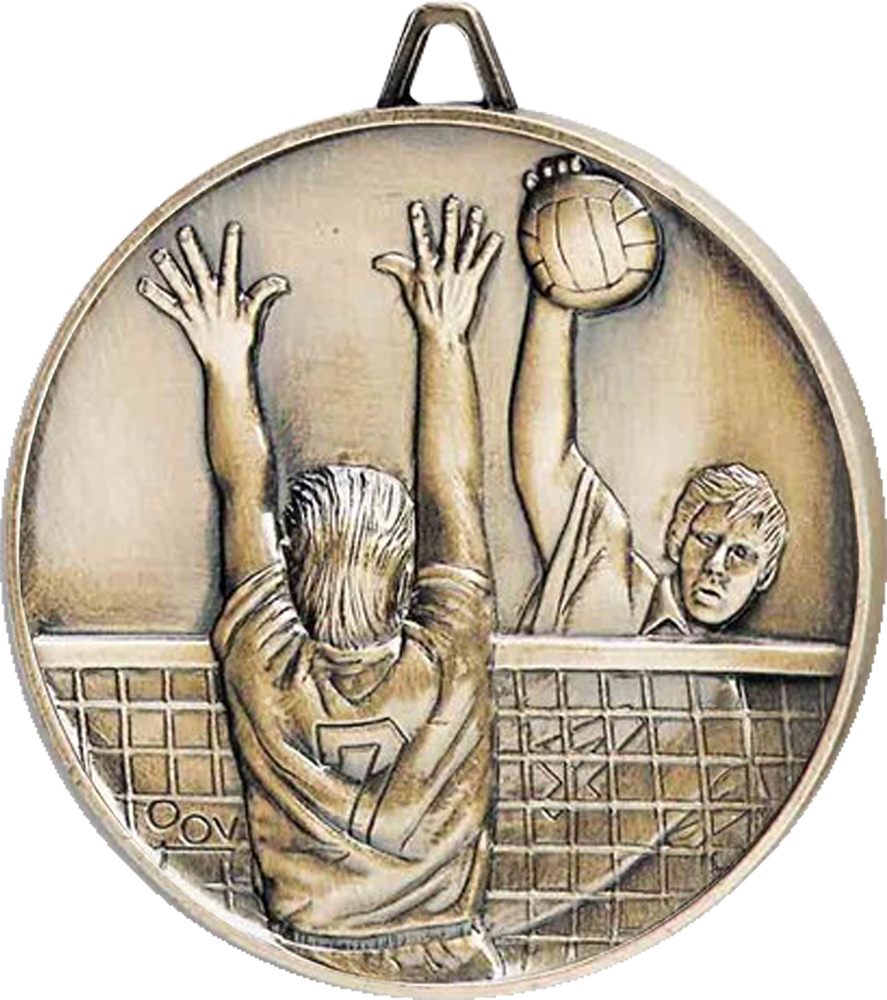 2.5 inch Premium Satin Finish Medal - Volleyball Male