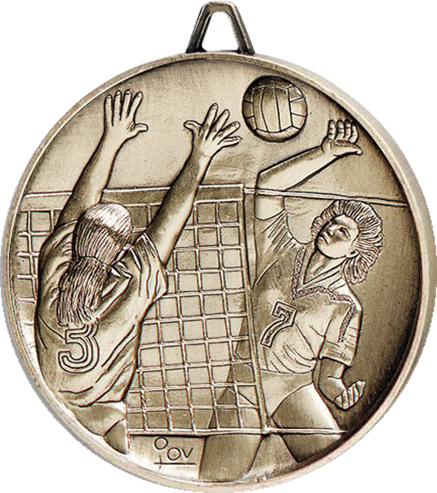 2.5 inch Premium Satin Finish Medal - Volleyball Female