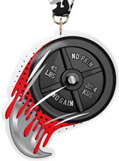 Weight Lifting Splatters Colorix-M Acrylic Medal