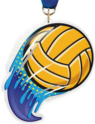 Water Polo Splatters Colorix-M Acrylic Medal
