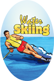Water Skiing Oval Insert