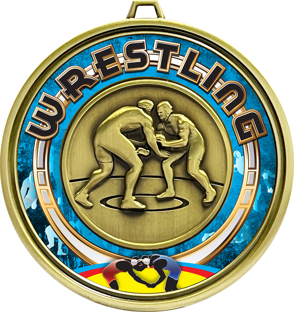 3 inch Eclipse Insert Medal - Wrestling