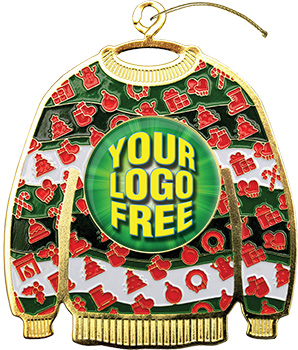 Custom Insert Logo Ugly Sweater Ornament