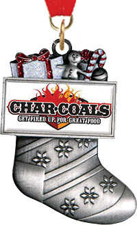 Custom Logo 3D Christmas Stocking Ornament with Neck Ribbon