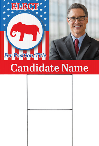 Republican Elephant Political Yard Sign - 24 x 18 inch