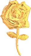 Gold Plated Pin- Rose
