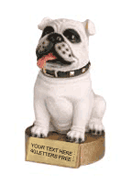 Bulldog Bobblehead Mascot Resin Trophy