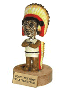 Indian(Brave) Bobblehead Mascot Resin Trophy