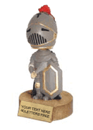 Knight/Crusader Bobblehead Mascot Resin Trophy