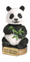 Panda Bobblehead Mascot Resin Trophy