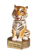 Tiger Bobblehead Mascot Resin Trophy
