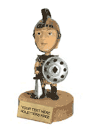 Spartan/Trojan Bobblehead Mascot Resin Trophy