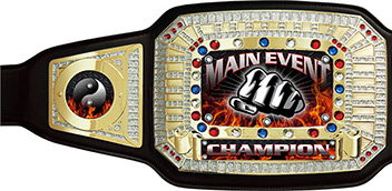 Main Event Champion Award Belt- Black & Gold