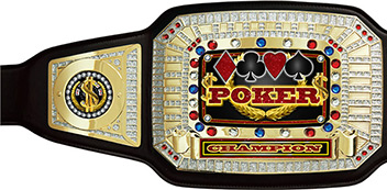 Poker Champion Award Belt- Black & Gold