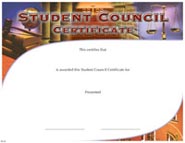 Full Color Certificates: Student Council 