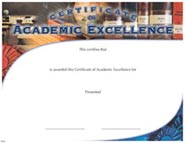 Full Color Certificates: Academic Excellence 