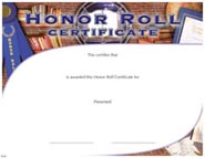 Full Color Certificates: Honor Roll 