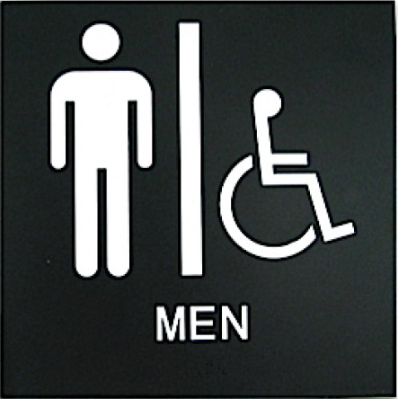 Men's Handicap Accessible Restroom Sign