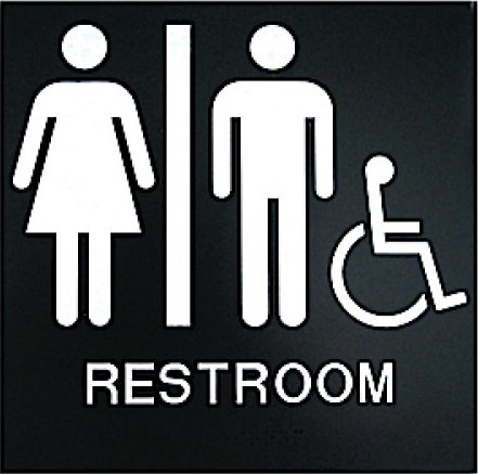 Unisex Handicap Accessible Restroom Sign