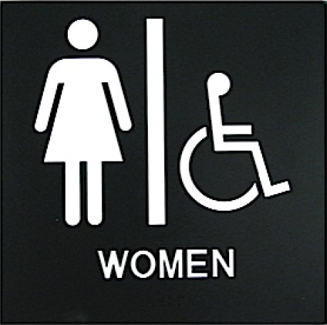 Women's Handicap Accessible Restroom Sign