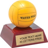 Water Polo Color Theme Resin Trophy