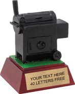 Barbecue Color Theme Resin Trophy